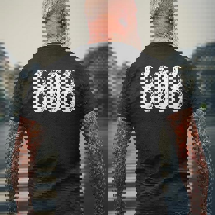 808 エリアコード ハワイ 携帯 エリア コード 808 メンズTシャツ バックプリント 高齢者への贈り物