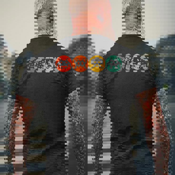 80年代ビデオゲーム ヴィンテージレトロアーケード メンズTシャツ バックプリント 高齢者への贈り物