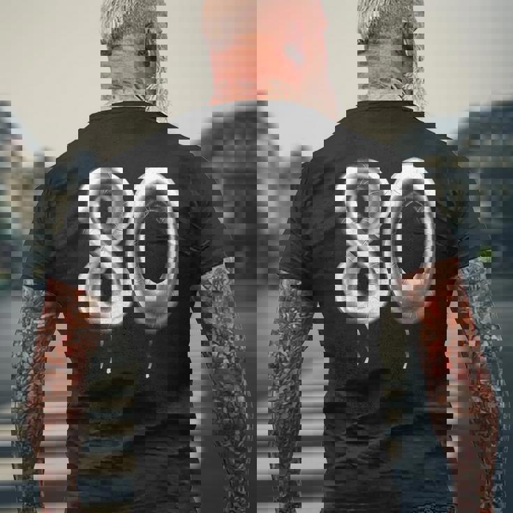 80歳の誕生日バルーン 装飾バルーン 80年目 メンズTシャツ バックプリント 高齢者への贈り物