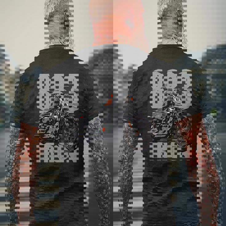 883 アイアンクラシックモーターサイクルバイカー 長袖tシャツ メンズTシャツ バックプリント 高齢者への贈り物