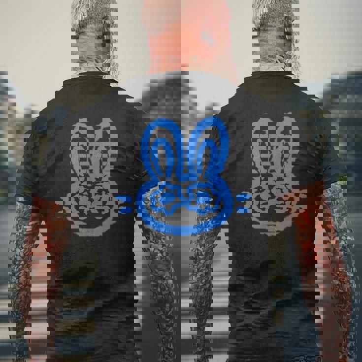 90S Y2k 泣いているウサギ うさぎは星空の下で悲しい メンズTシャツ バックプリント 高齢者への贈り物