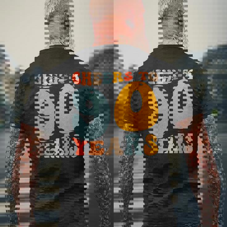 90歳 誕生日 パーティー お祝い 乾杯 90歳 メンズTシャツ バックプリント 高齢者への贈り物