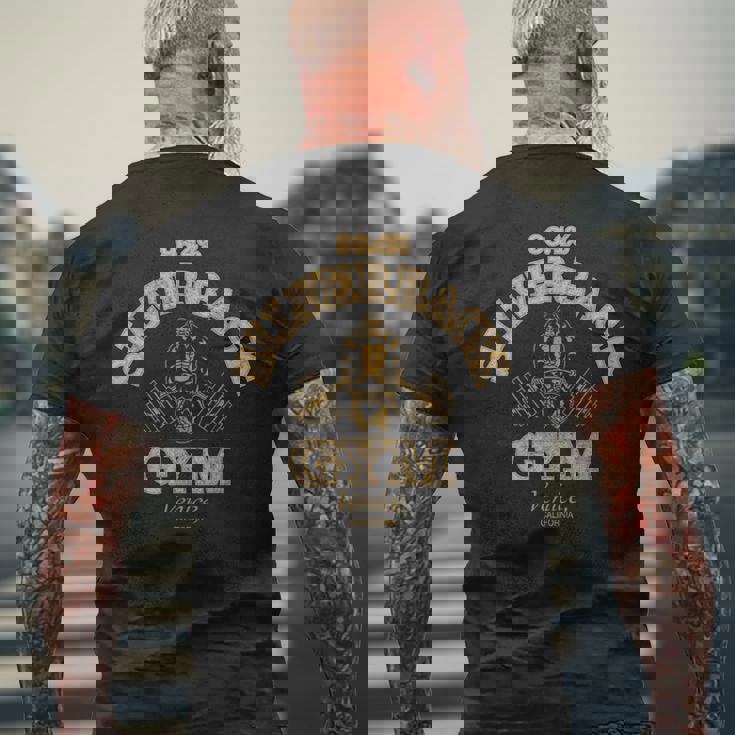 964シルバーバック ジムアパレル ボディビルダー 強力 ランニング メンズTシャツ バックプリント 高齢者への贈り物