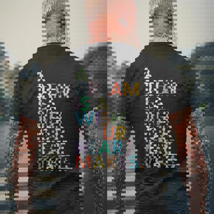 A Dream Is A Wish Your Heart Make メンズTシャツ バックプリント 高齢者への贈り物