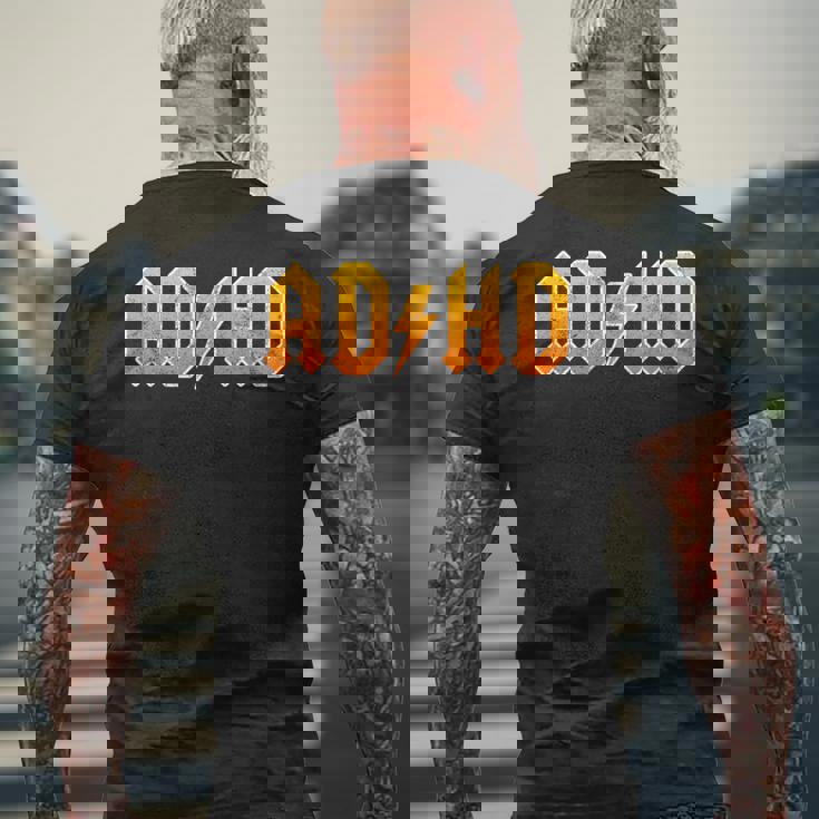 Adhd ロッカーtシャツ メンズ レディース キッズ メンズTシャツ バックプリント 高齢者への贈り物