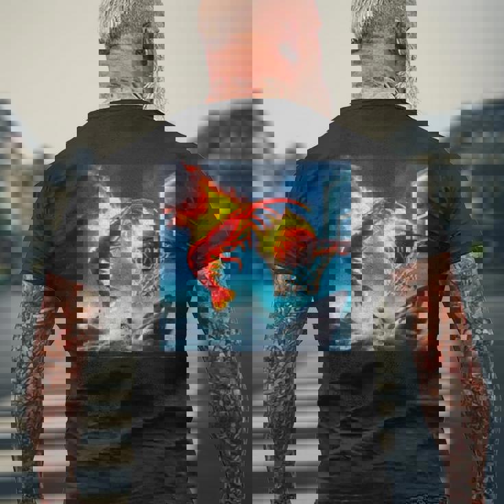 Aiharkのエビダンキング。 メンズTシャツ バックプリント 高齢者への贈り物