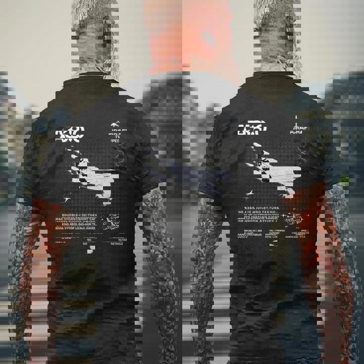 Airbus-A318 エアクラフト ホワイト メンズTシャツ バックプリント 高齢者への贈り物