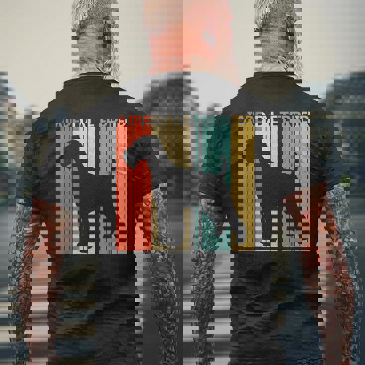 Airedale Terrier エアデール・テリア メンズTシャツ バックプリント 高齢者への贈り物