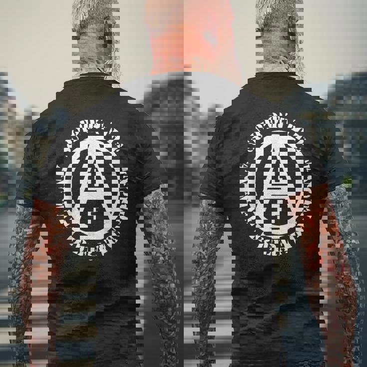 Alf 動物解放戦線をサポート ビーガン メンズTシャツ バックプリント 高齢者への贈り物