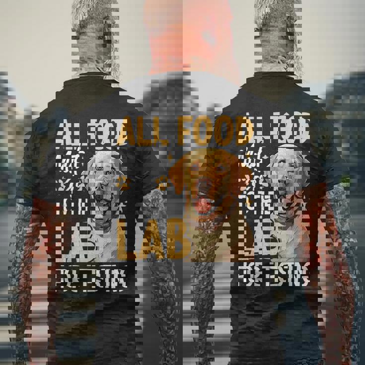 All Food Must Go To The Lab For Testing メンズTシャツ バックプリント 高齢者への贈り物