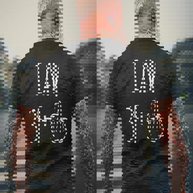 I Am 39 Plus 1 中指 40歳の誕生日 メンズTシャツ バックプリント 高齢者への贈り物