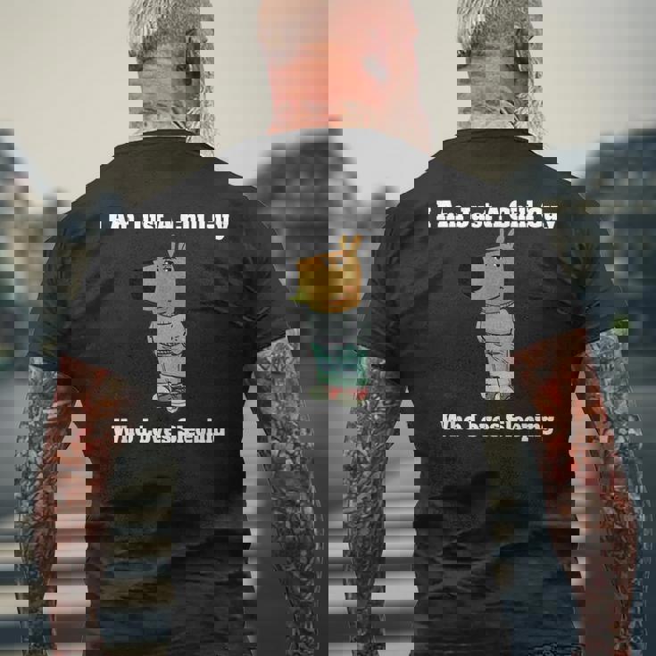 I Am Just A Chill Guy Who Loveleep My New Character メンズTシャツ バックプリント 高齢者への贈り物