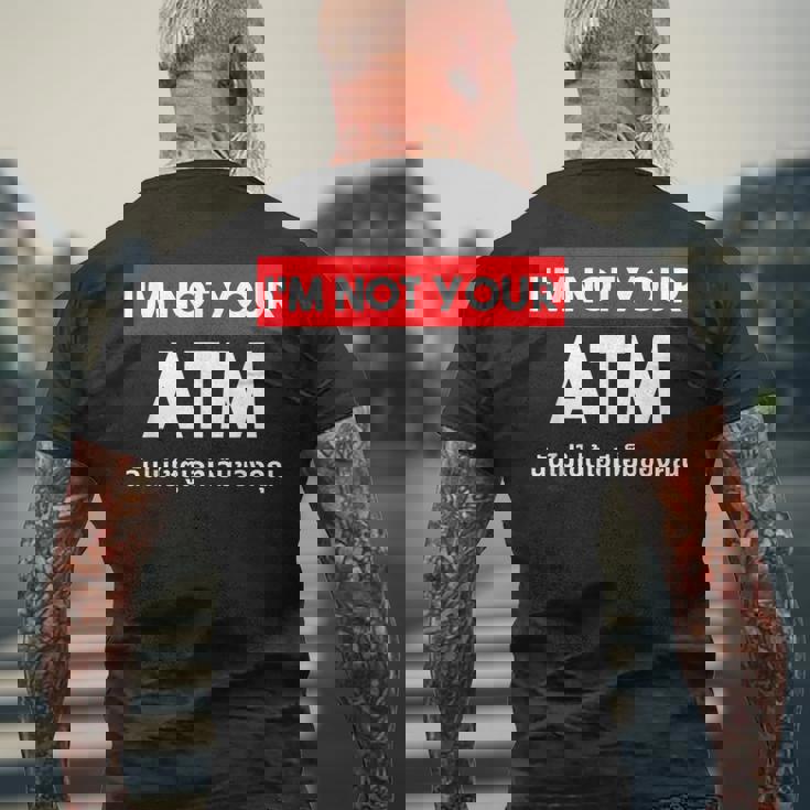 I Am Not Your Atm 面白い タイ語 スクリプト タイ語 メンズTシャツ バックプリント 高齢者への贈り物