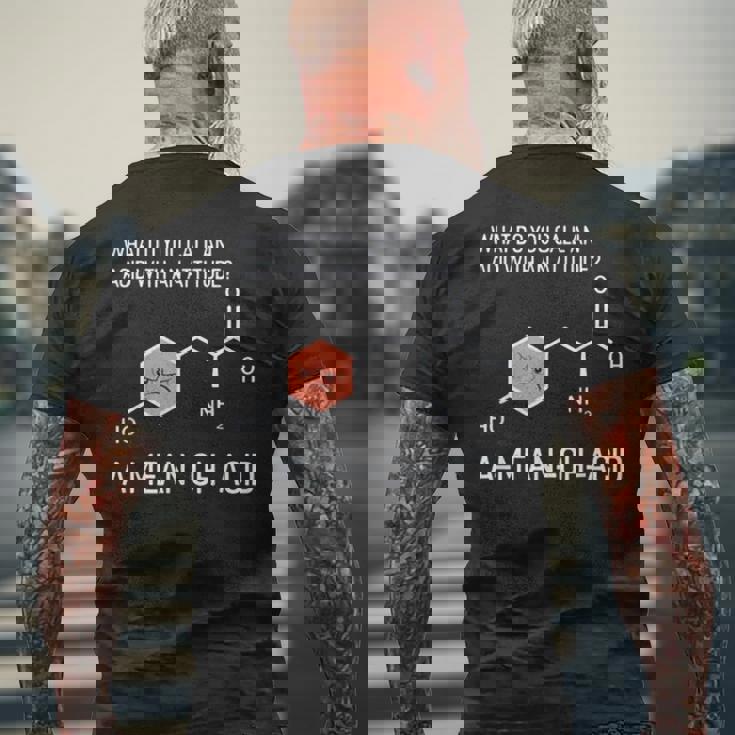 Amean-Oh-Acidという態度の酸を何と呼びますか メンズTシャツ バックプリント 高齢者への贈り物