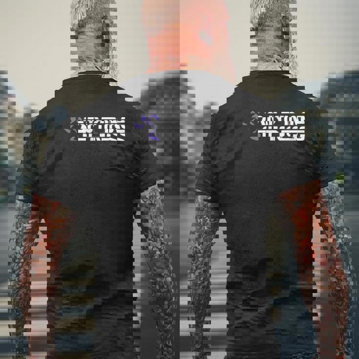 Anytime Fitness メンズTシャツ バックプリント 高齢者への贈り物