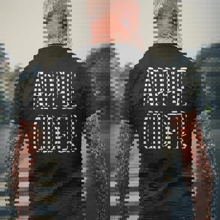 Apple Cider デザイン メンズ レディース 面白い アップルサイダー メンズTシャツ バックプリント 高齢者への贈り物