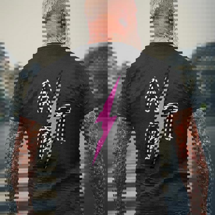 Aptアパツ、ピンクサンダー、トレンディファッション メンズTシャツ バックプリント 高齢者への贈り物