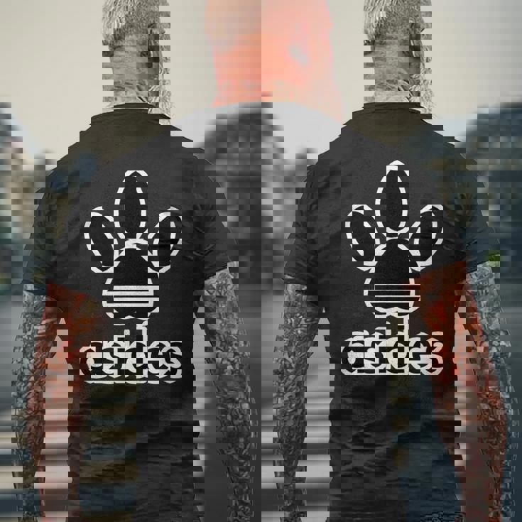 Asides アシデス Asides 足です。肉球です。【変なtシャツ屋さん】スポーツ ブランド パロディ 面白デザイン メンズTシャツ バックプリント 高齢者への贈り物