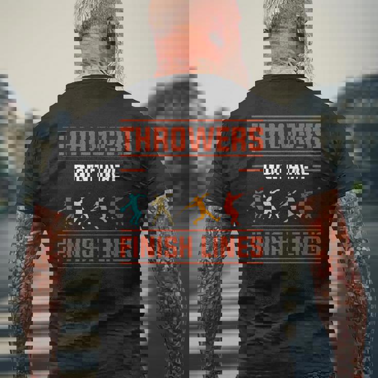 Athletics 円盤投げ ジャベリンスロー ハンマースロー ショットストライク メンズTシャツ バックプリント 高齢者への贈り物