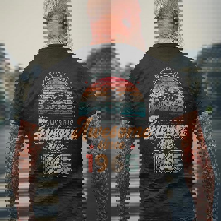 Awesomeince 1965 パームツリー 60歳の誕生日 メンズTシャツ バックプリント 高齢者への贈り物