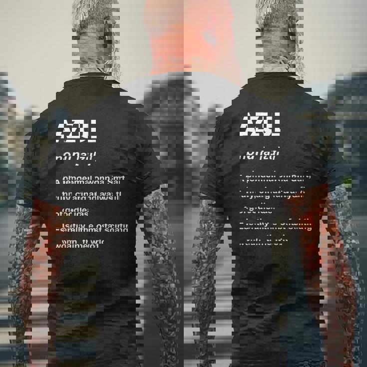 Azul 名前 メンズTシャツ バックプリント 高齢者への贈り物