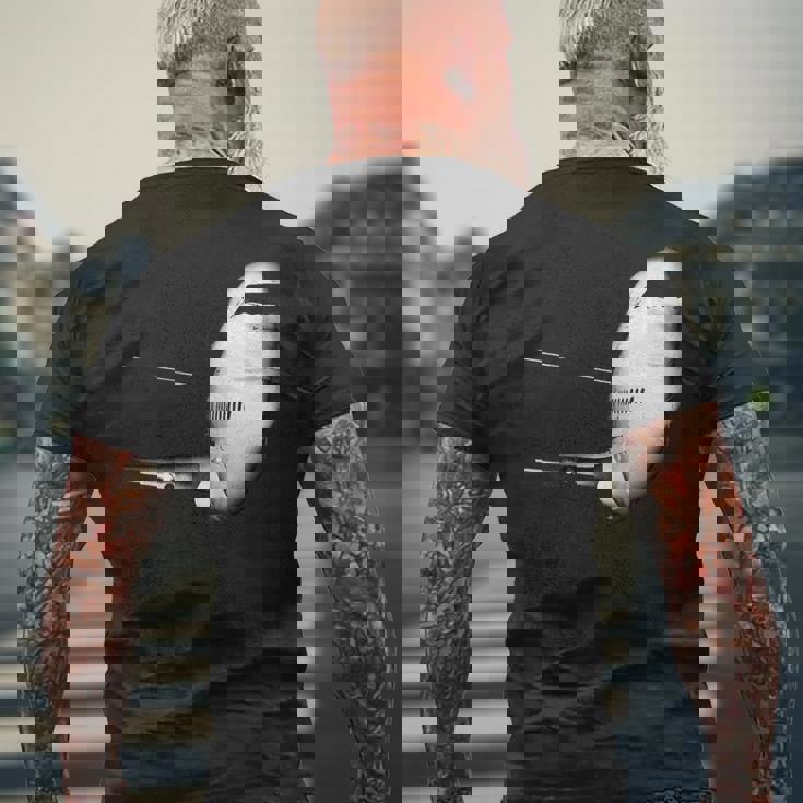 B747 ジャンボジェット メンズTシャツ バックプリント 高齢者への贈り物