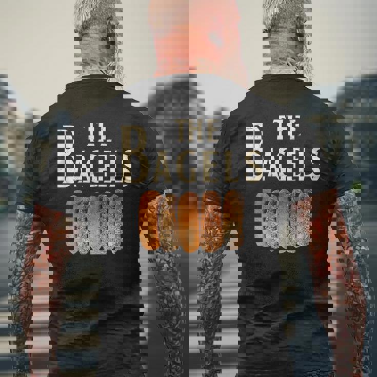 The Bagels Loveresameeed Everything ベーグルベーカー デリ メンズTシャツ バックプリント 高齢者への贈り物