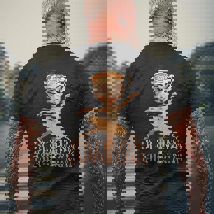 Ballerina Cappuccina Brainrot メンズTシャツ バックプリント 高齢者への贈り物