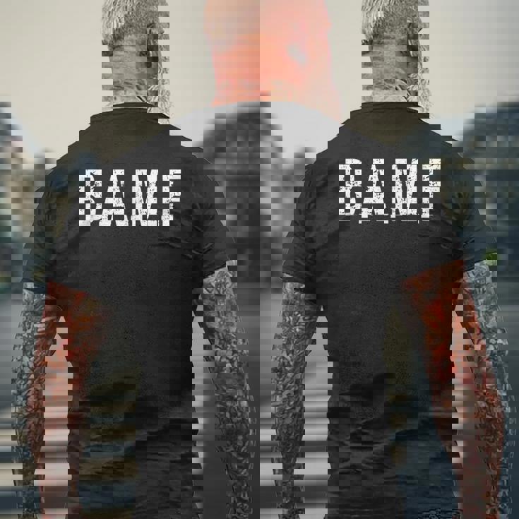 Bamf Bad To The Bone 総合格闘技オペレーターtシャツ メンズTシャツ バックプリント 高齢者への贈り物