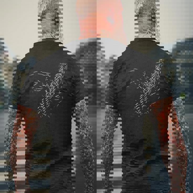 Bass Player-ベーシスト-音楽-ジャズ-ロック-ブルース-メタル メンズTシャツ バックプリント 高齢者への贈り物