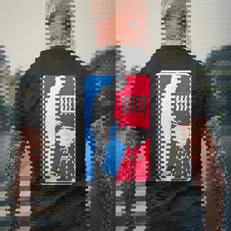 Bbq League グリルミートパロディ バーベキュー メンズTシャツ バックプリント 高齢者への贈り物