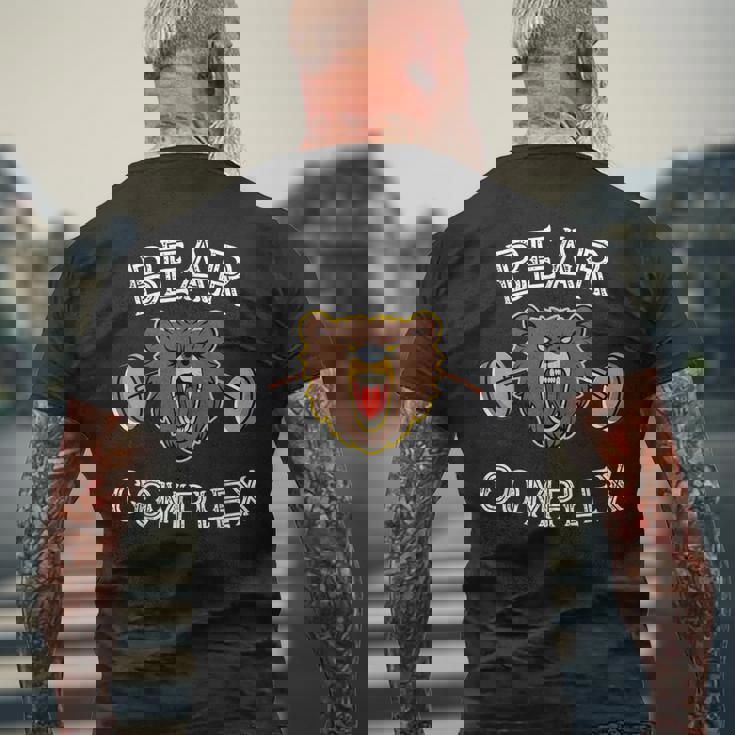Bear Complex Wod Barbell ワークアウト メンズTシャツ バックプリント 高齢者への贈り物