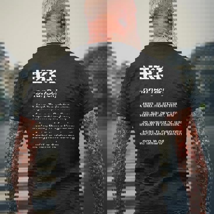 Beck ネームシャツ メンズTシャツ バックプリント 高齢者への贈り物