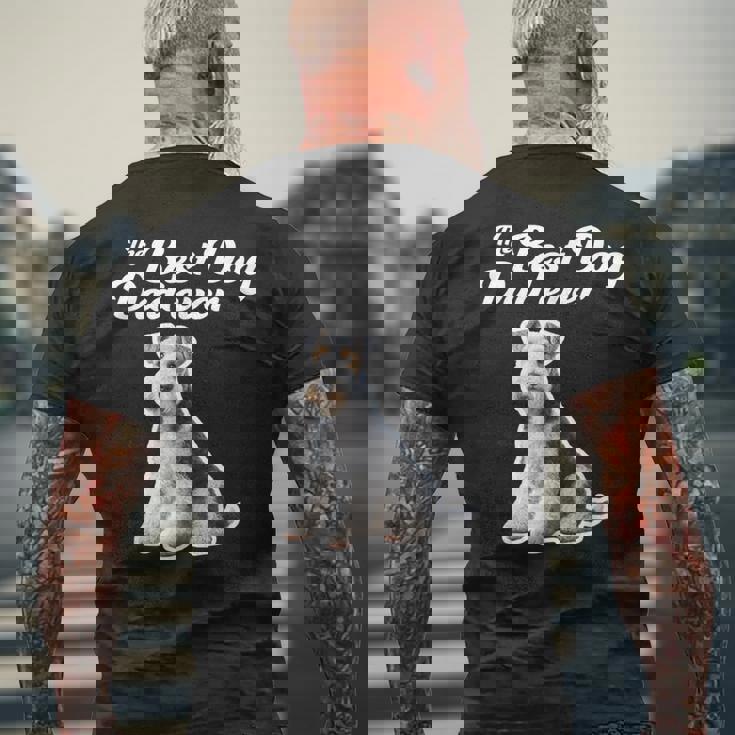 Best Dog Dad Ever ワイヤーフォックステリア メンズTシャツ バックプリント 高齢者への贈り物