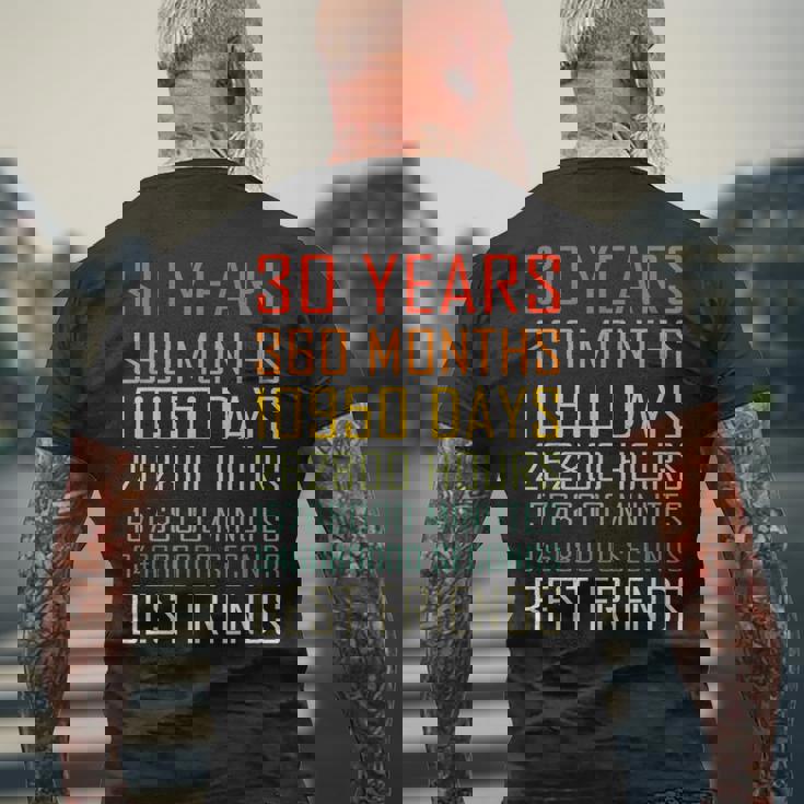 Best Friends ヴィンテージ 30年 友情記念日 メンズTシャツ バックプリント 高齢者への贈り物