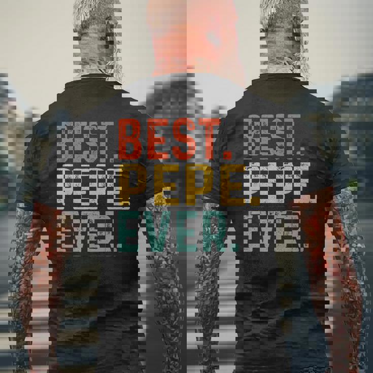 Best Pepe Ever レトロヴィンテージ ペペペへのユニークなギフト メンズTシャツ バックプリント 高齢者への贈り物