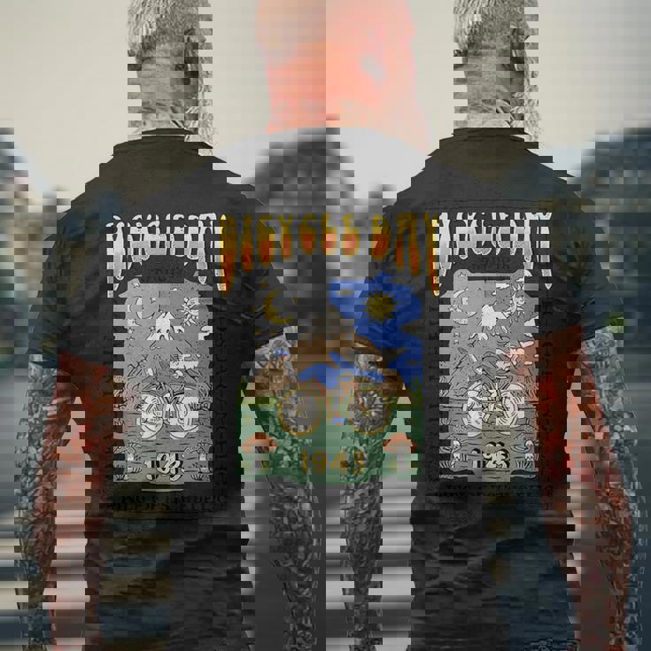 Bicycle Day アルバート・ホフマン Lsd サイケデリック実験 メンズTシャツ バックプリント 高齢者への贈り物