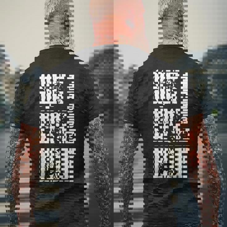 The Big 3 スクワット、ベンチ、デッドリフト パワーリフティングtシャツ メンズTシャツ バックプリント 高齢者への贈り物