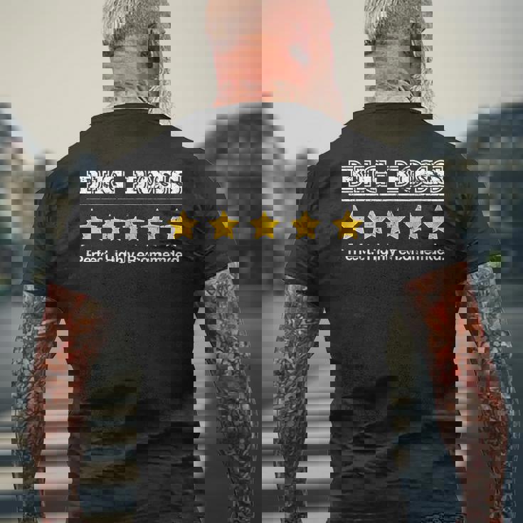 メンズ Big Boss 5Tar Reviewお父さんへの完璧な面白いギフト メンズTシャツ バックプリント 高齢者への贈り物