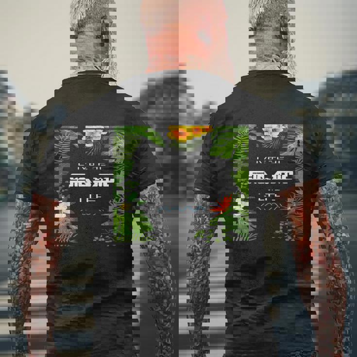 Big Wave Live Theeadoo Life ハワイアン メンズTシャツ バックプリント 高齢者への贈り物