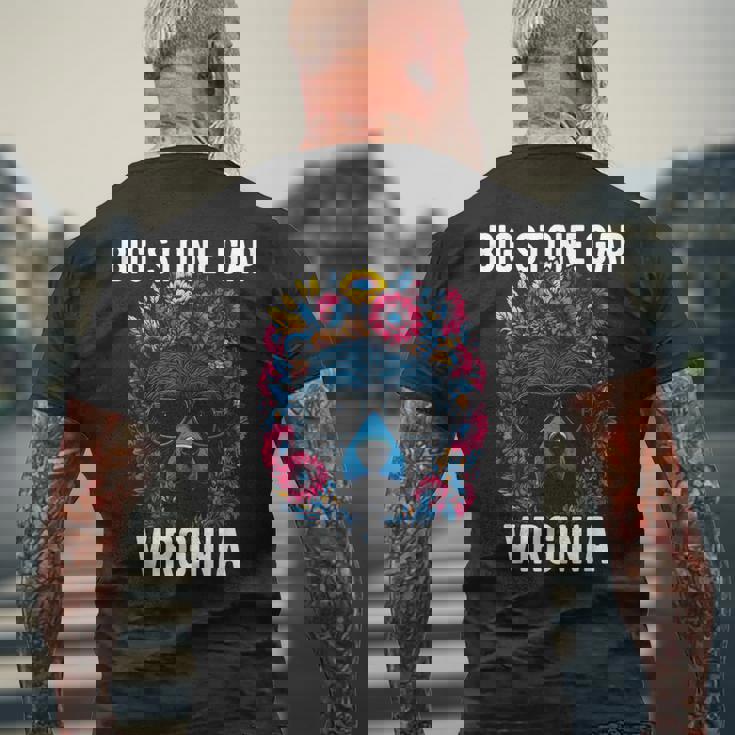 Bigtone Gap バージニア Usa クマと花のデザイン メンズTシャツ バックプリント 高齢者への贈り物