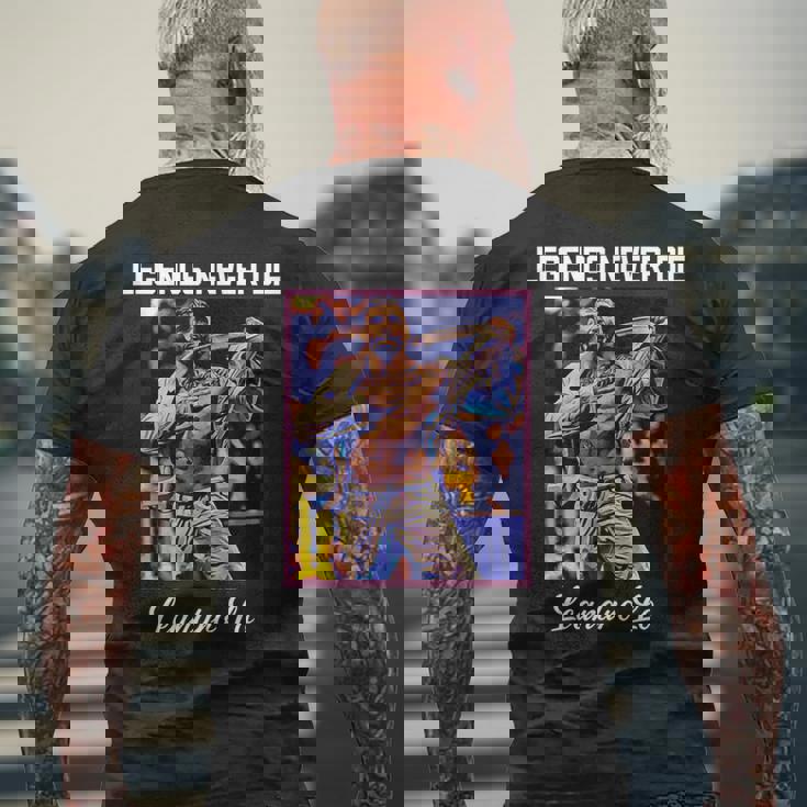 Bjj Legends Never Die Bjj Gi ブラジリアン柔術 メンズTシャツ バックプリント 高齢者への贈り物