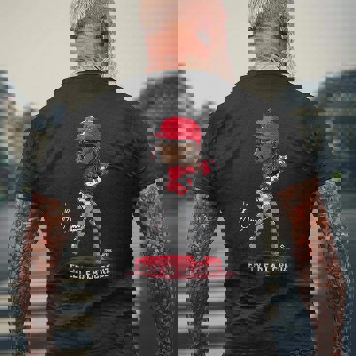 Bobblehead Elly De La Cruz Cincinnati Mlbpa メンズTシャツ バックプリント 高齢者への贈り物