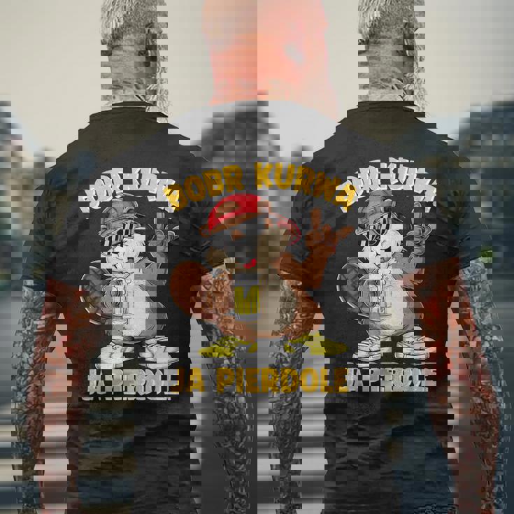 Bober Kurwa Meme Polska ビールコスチューム 面白い はいピエルドールボブル メンズTシャツ バックプリント 高齢者への贈り物