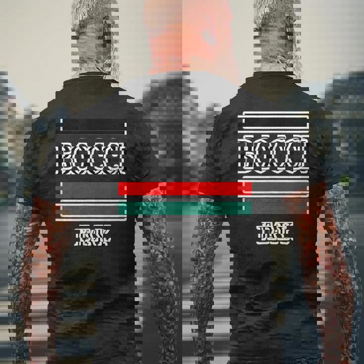 Bocci ぼっち ロゴ Itaiy 痛い イタリア国旗風【変なtシャツ屋さん】陰キャ オタク ブランド パロディ 面白 メンズTシャツ バックプリント 高齢者への贈り物