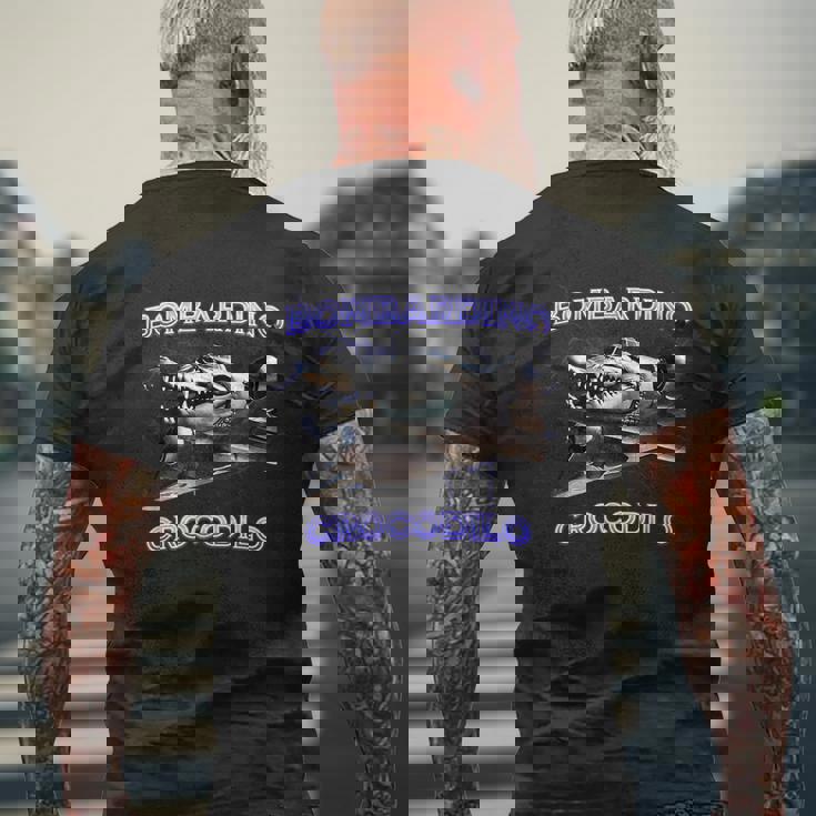 Bombardino Crocodilo Bootleg Brainrot イタリアン ブレイン ミーム メンズTシャツ バックプリント 高齢者への贈り物