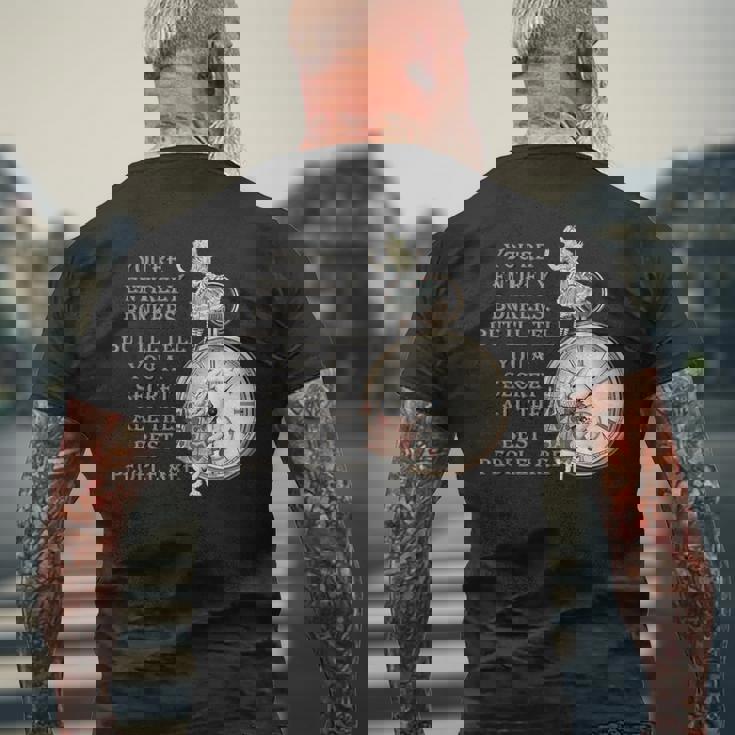 Bonkers Quote Time 不思議の国のアリス メンズTシャツ バックプリント 高齢者への贈り物