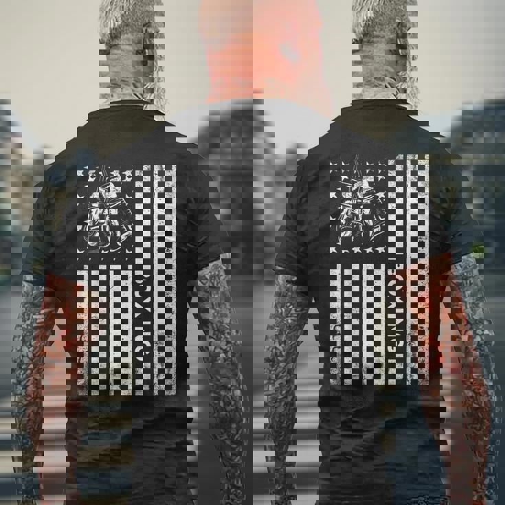 Boxerintage Boxing American Flag Boxing Distressed メンズTシャツ バックプリント 高齢者への贈り物