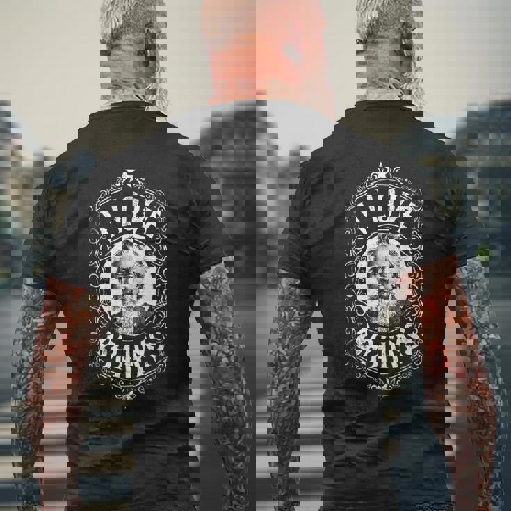 Brahms ドイツクラシック音楽作曲家 Johannes Brahms メンズTシャツ バックプリント 高齢者への贈り物