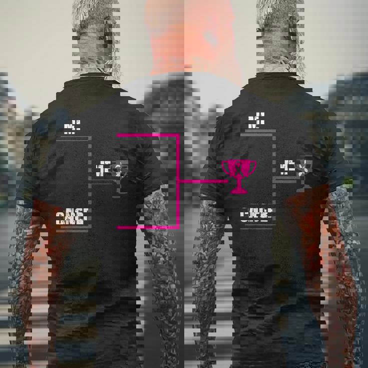 Breast Cancer Me Winner ブラケット インスピレーショナル啓発ギフト メンズTシャツ バックプリント 高齢者への贈り物